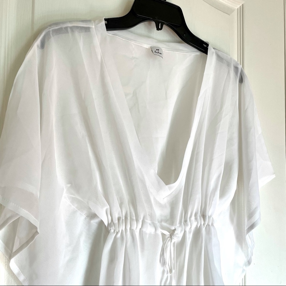 White beach cover-up